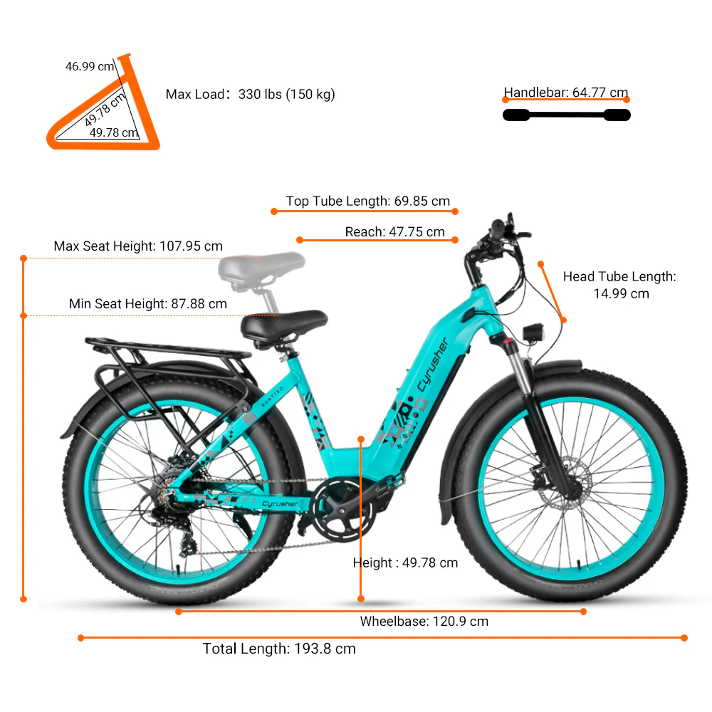 Cyrusher Kuattro, Step-Through E-Bike - Image 6